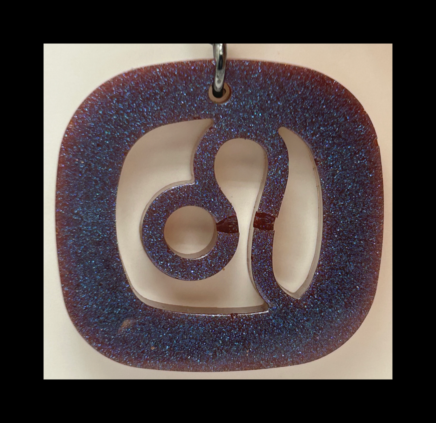 Aurora borealis resin zodiac keychains