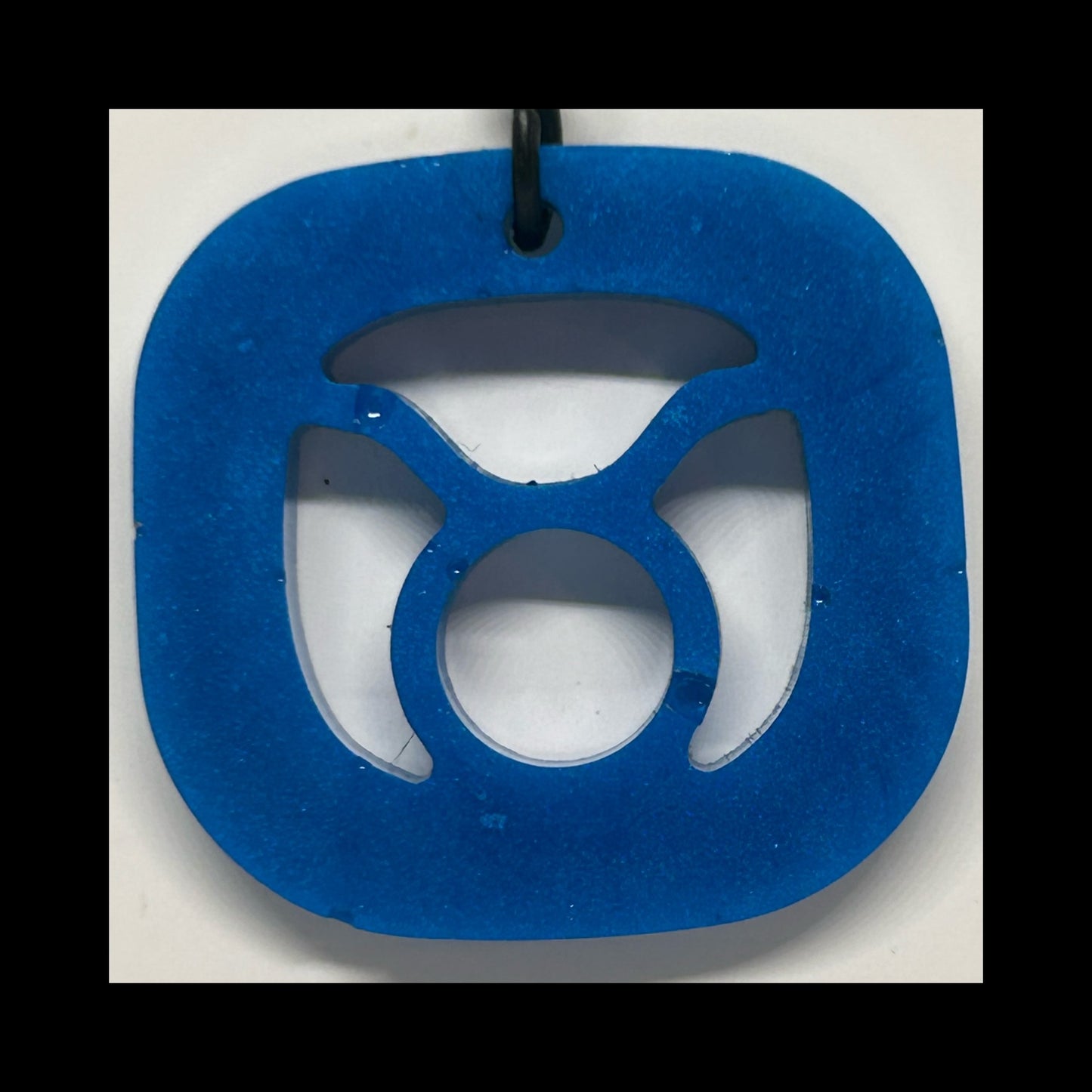 Cornflower resin zodiac Keychains