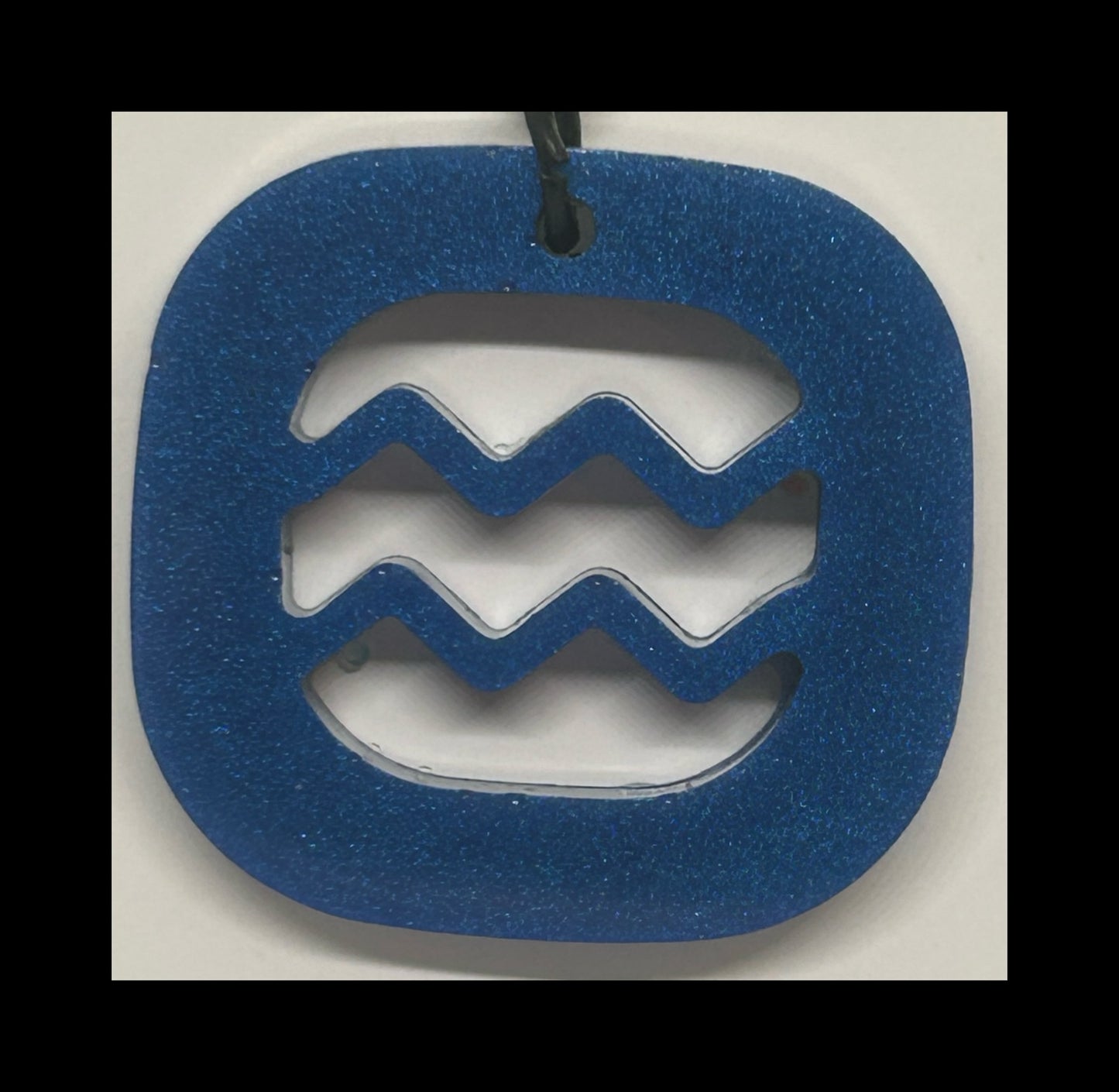 Denim resin zodiac Keychains