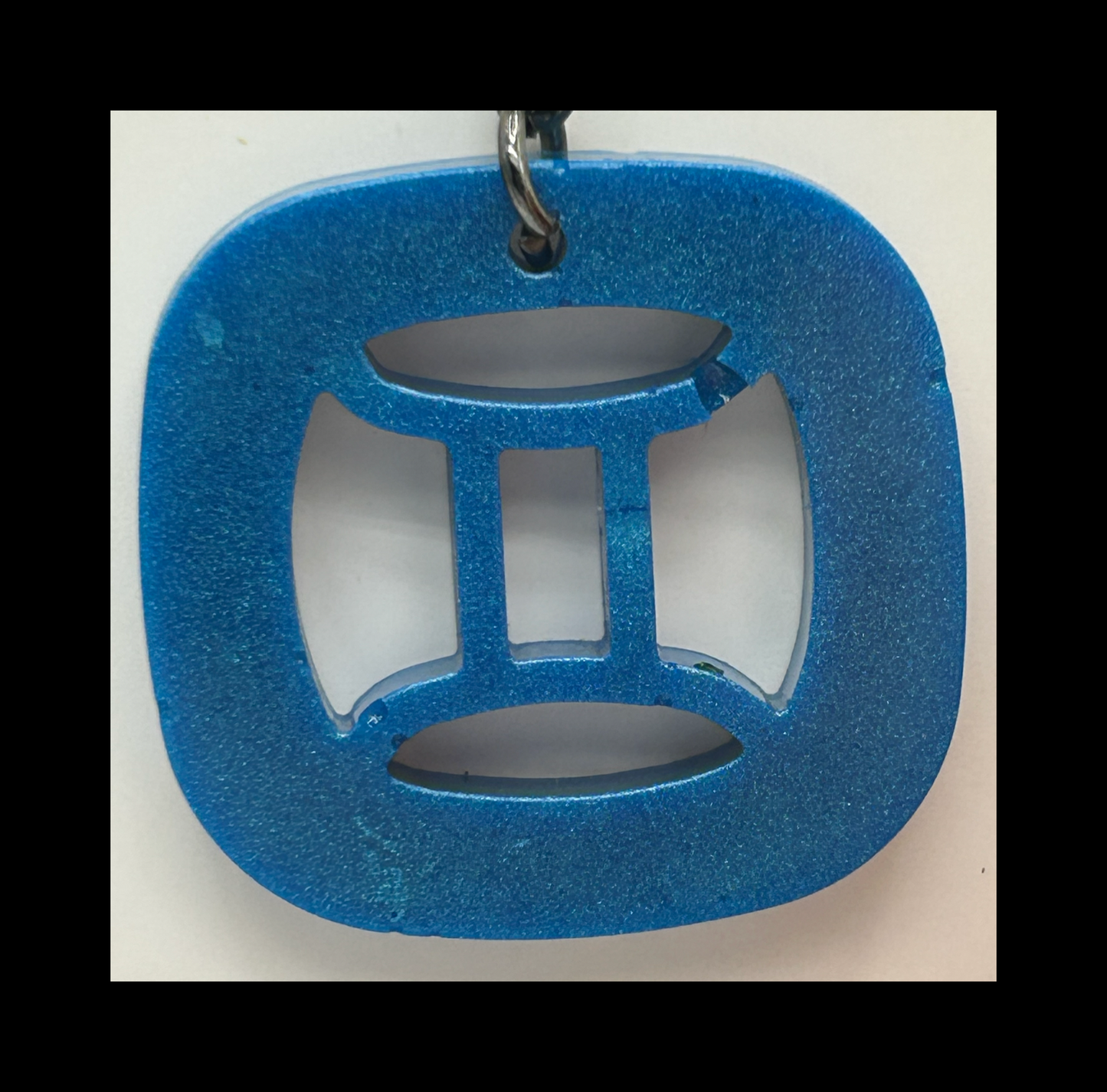 Calm see resin zodiac keychains
