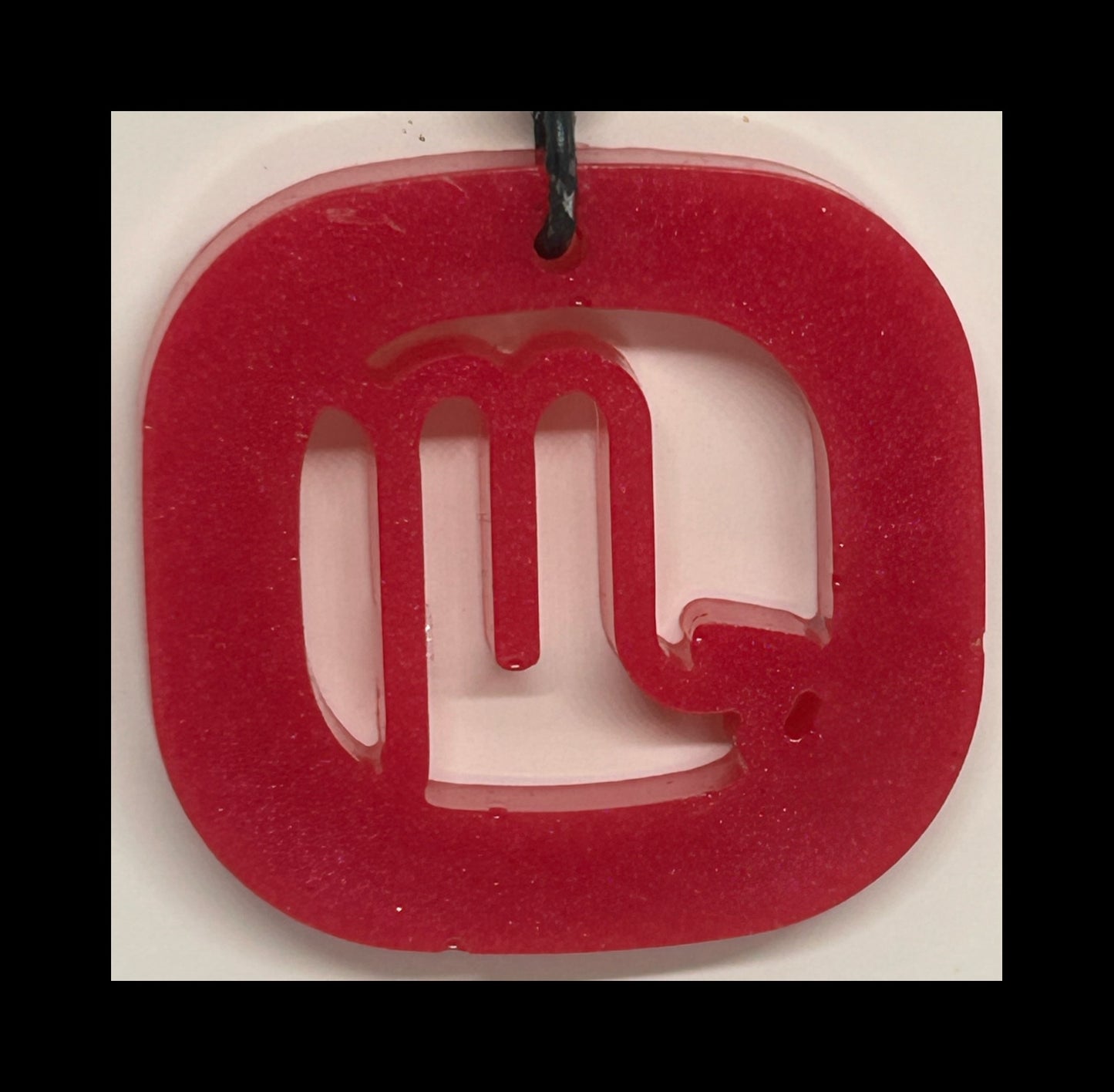Rose red resin zodiac Keychains