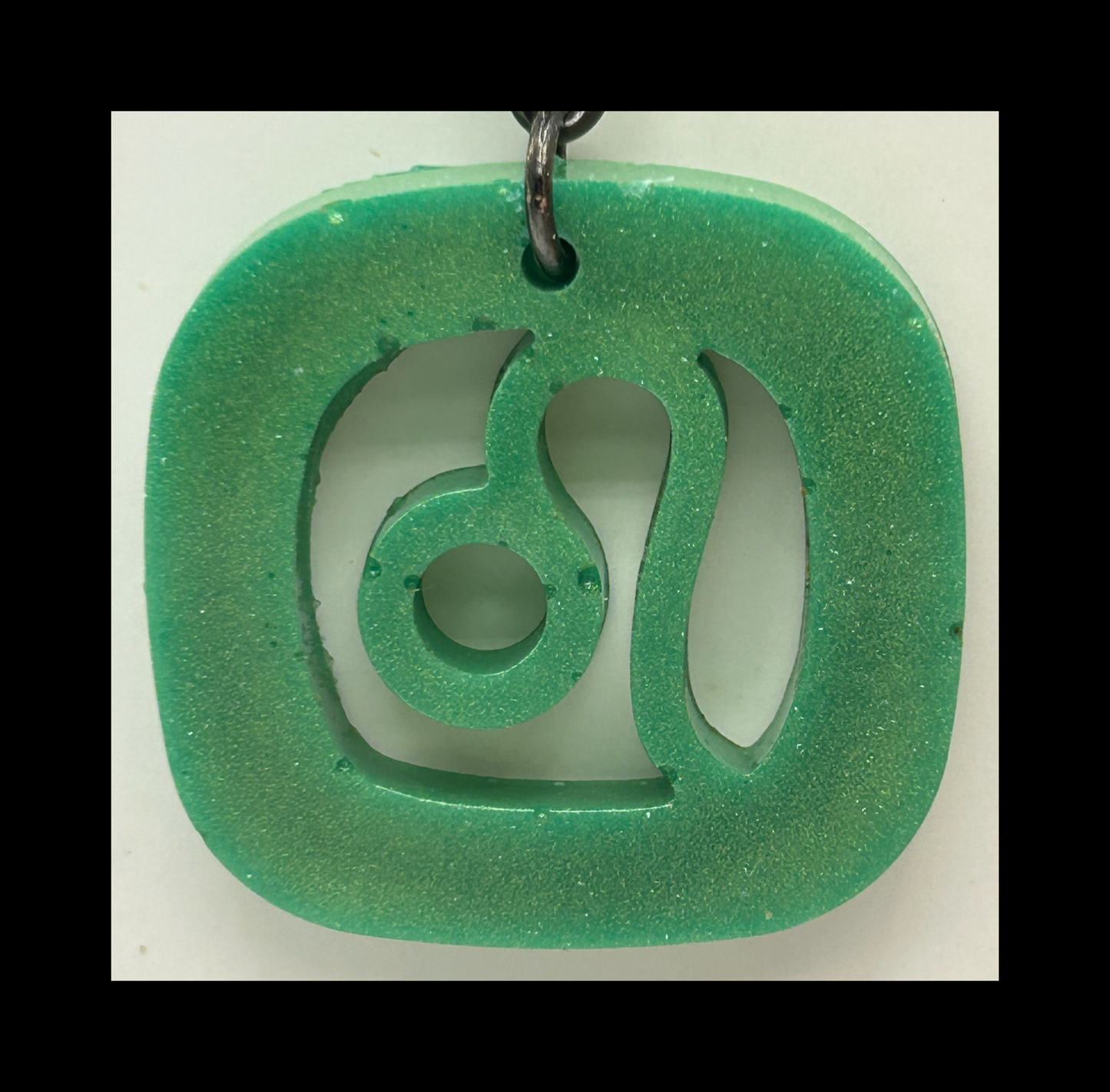 Moss resin zodiac Keychains