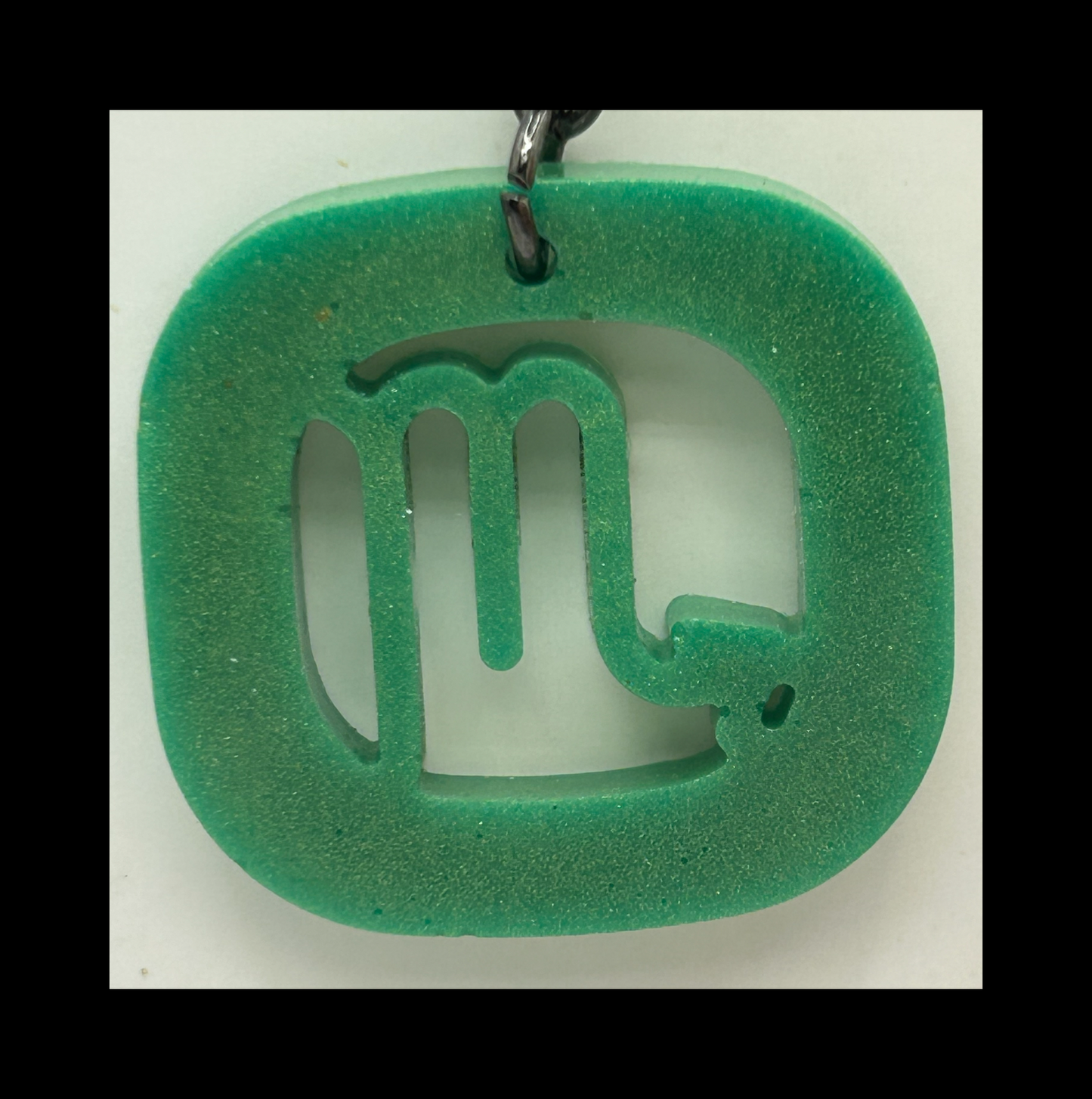 Moss resin zodiac Keychains