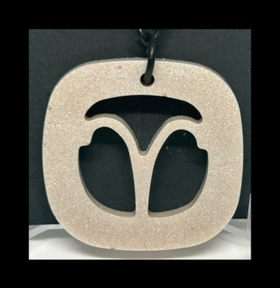 Pearl resin zodiac keychains
