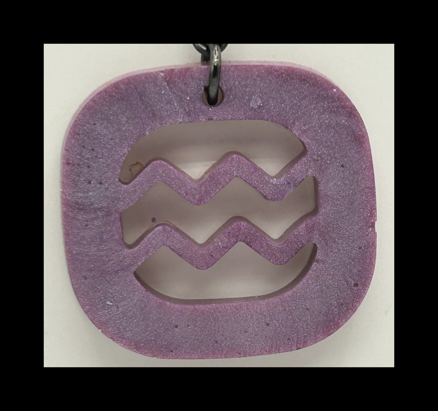 Light plum resin zodiac Keychains