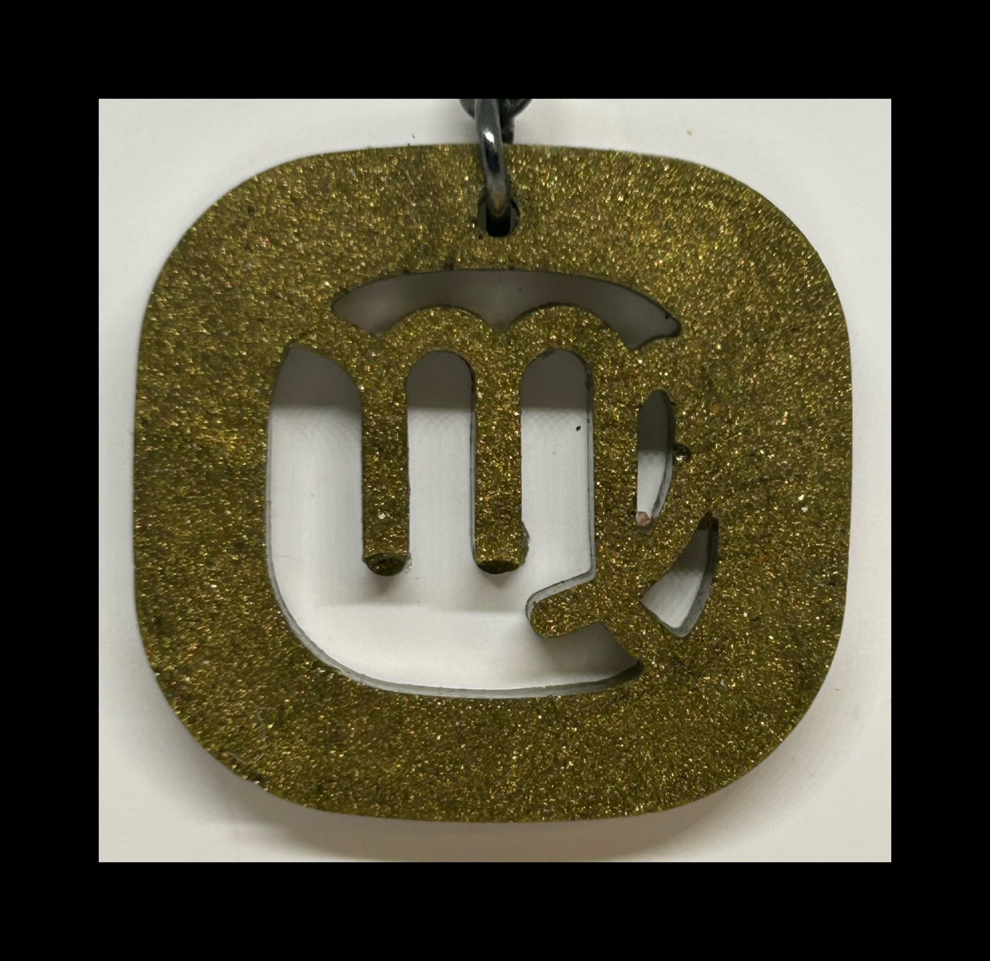 Espresso resin zodiac keychains