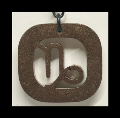 Coffee bean resin zodiac Keychains