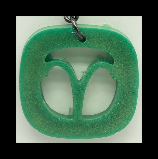 Moss resin zodiac Keychains