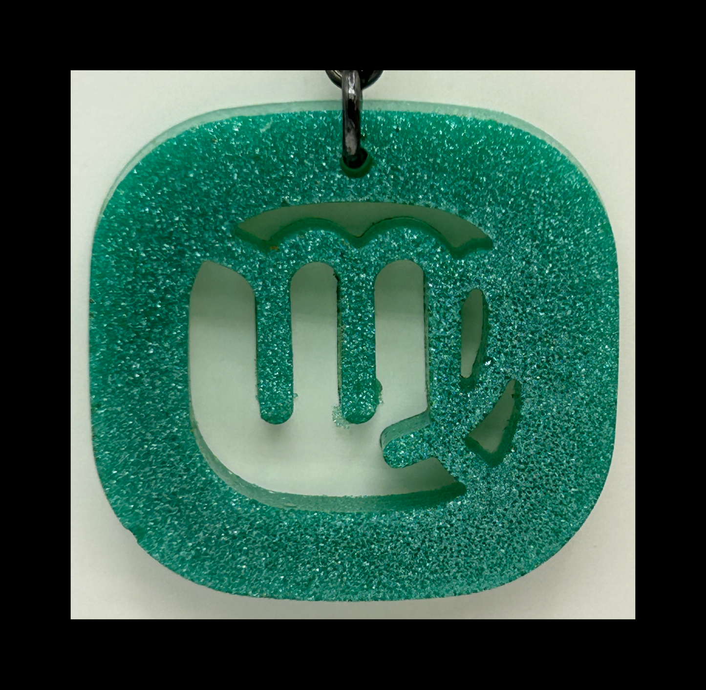 Green coral reef resin zodiac Keychains