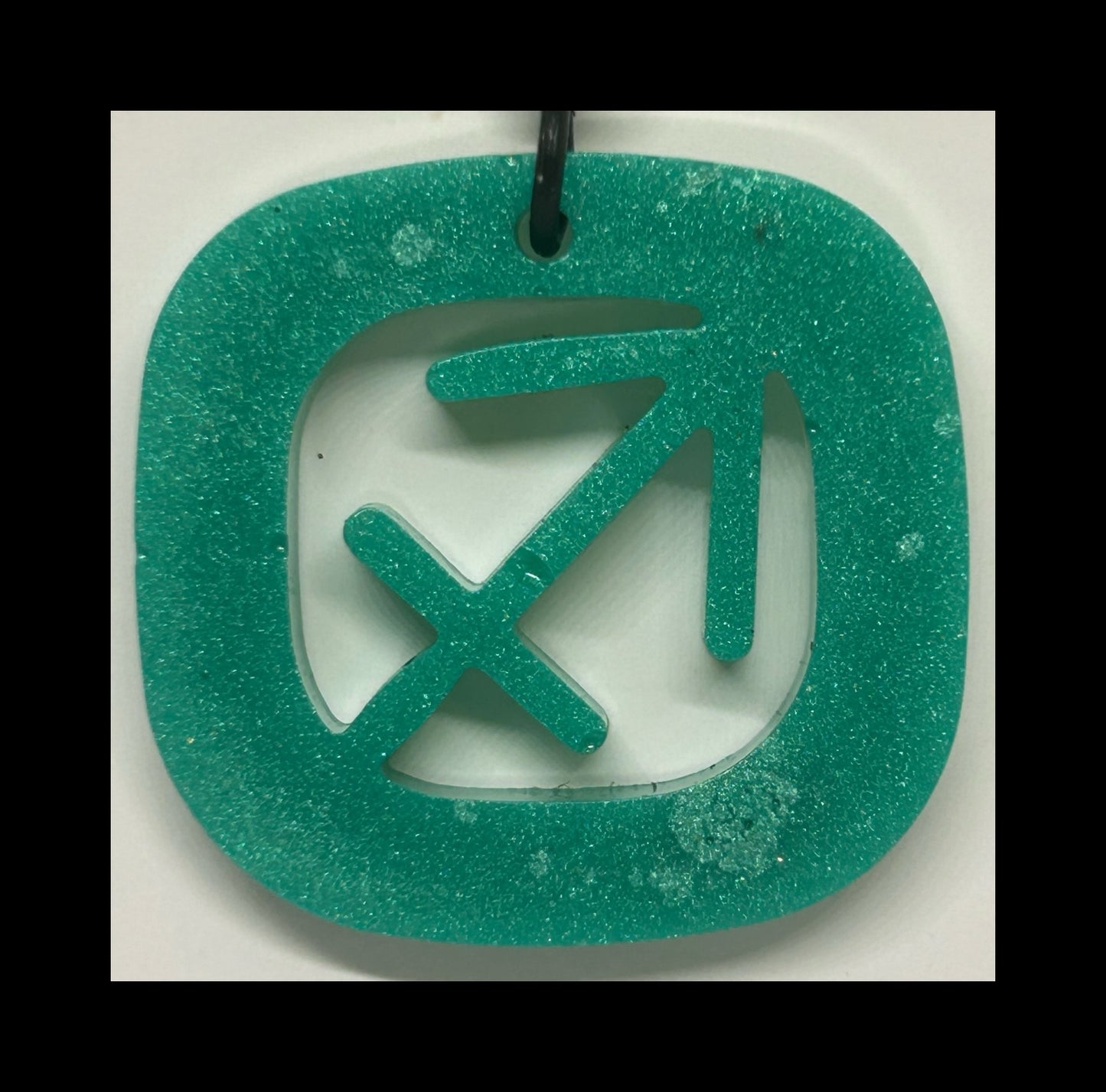 Aqua resin zodiac Keychains