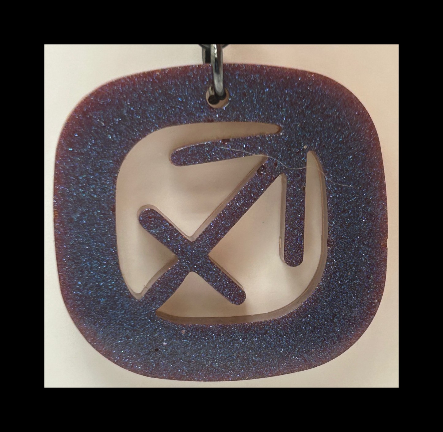 Aurora borealis resin zodiac keychains