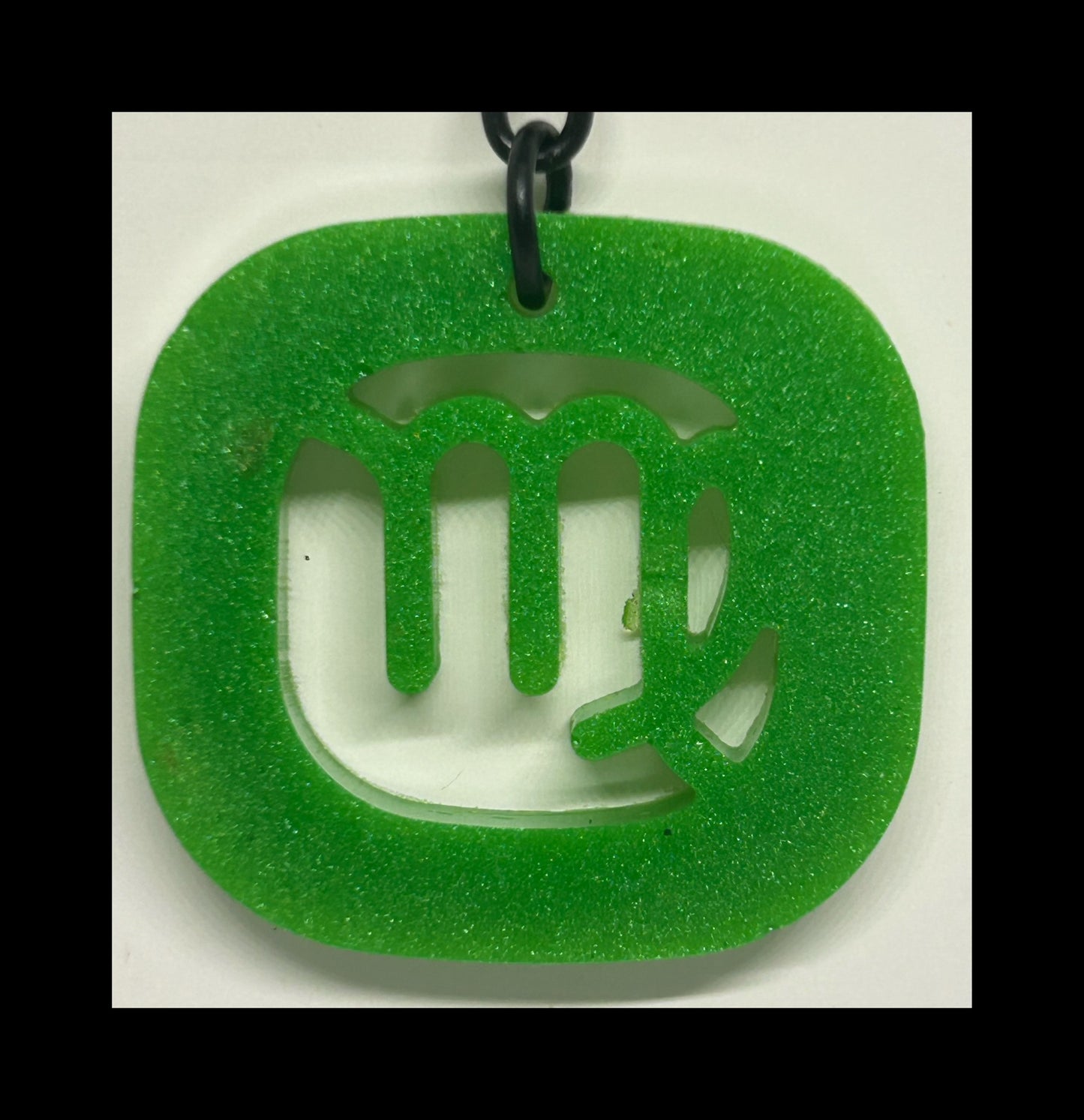 Lime resin zodiac Keychains