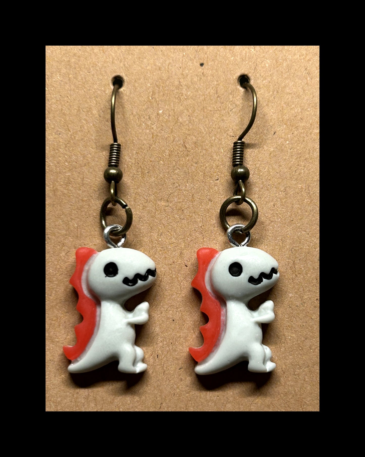 Dino dangle earrings