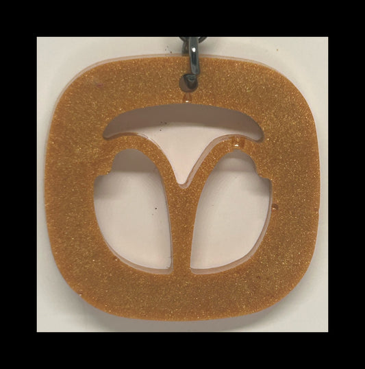 Sandstone resin zodiac keychains