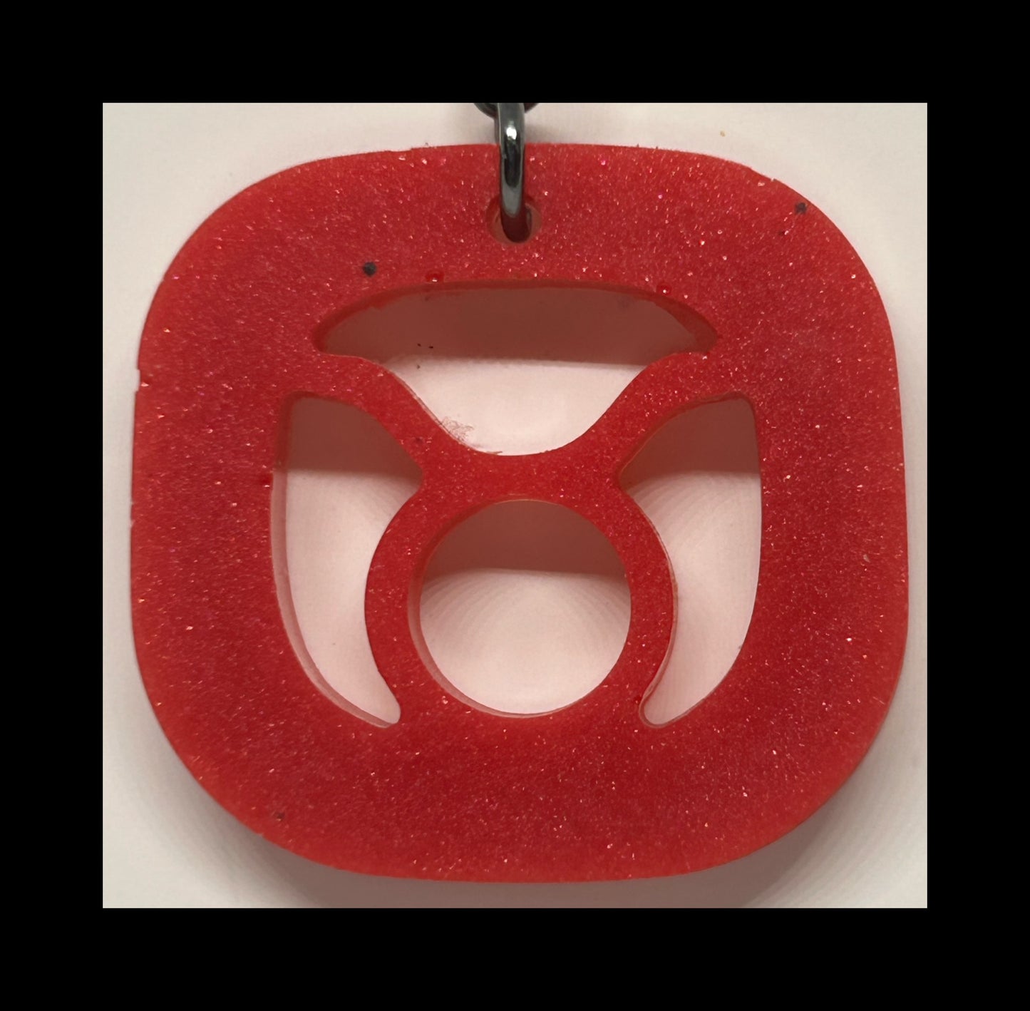 Amaranth resin zodiac keychains