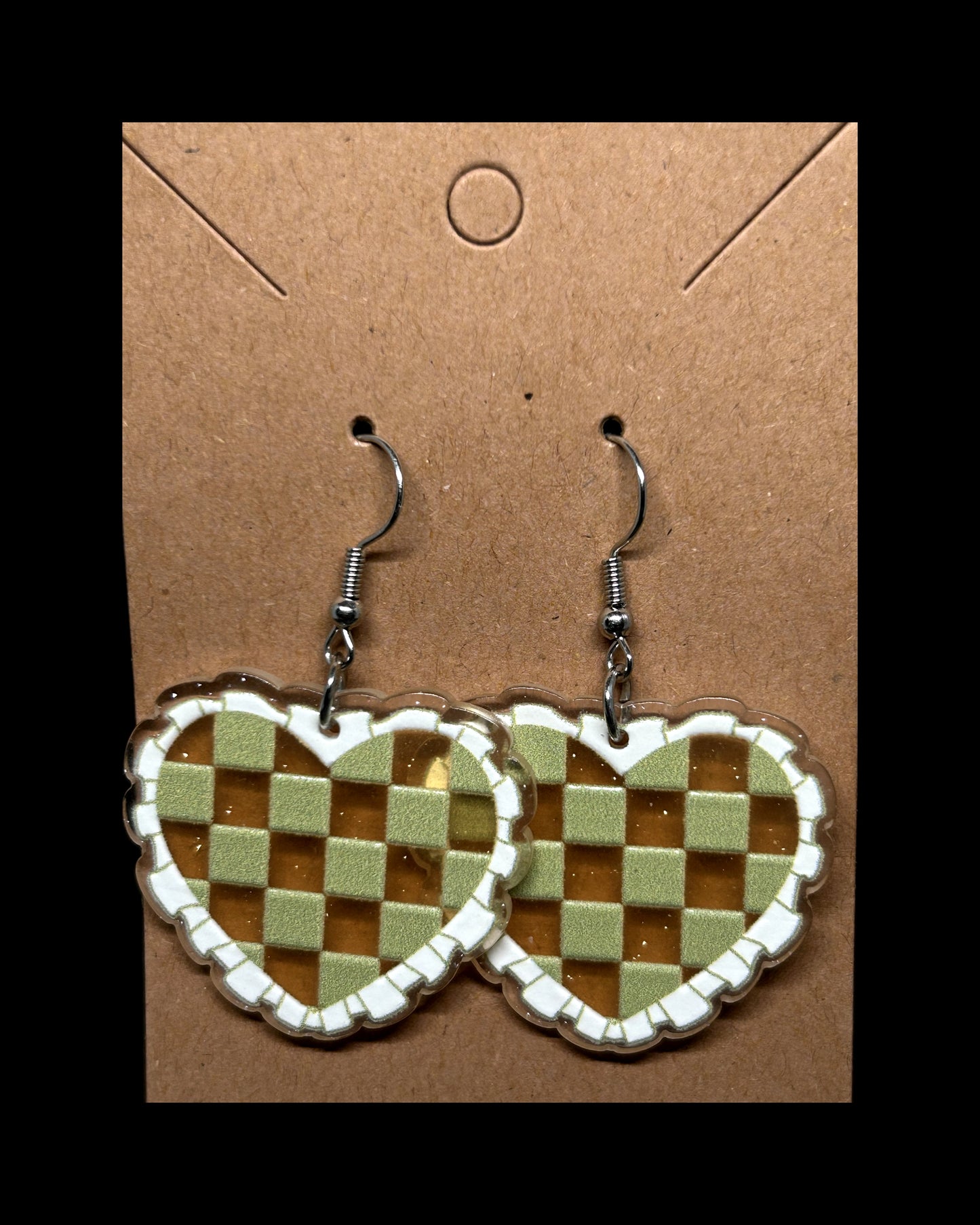 Acrylic dangle earrings