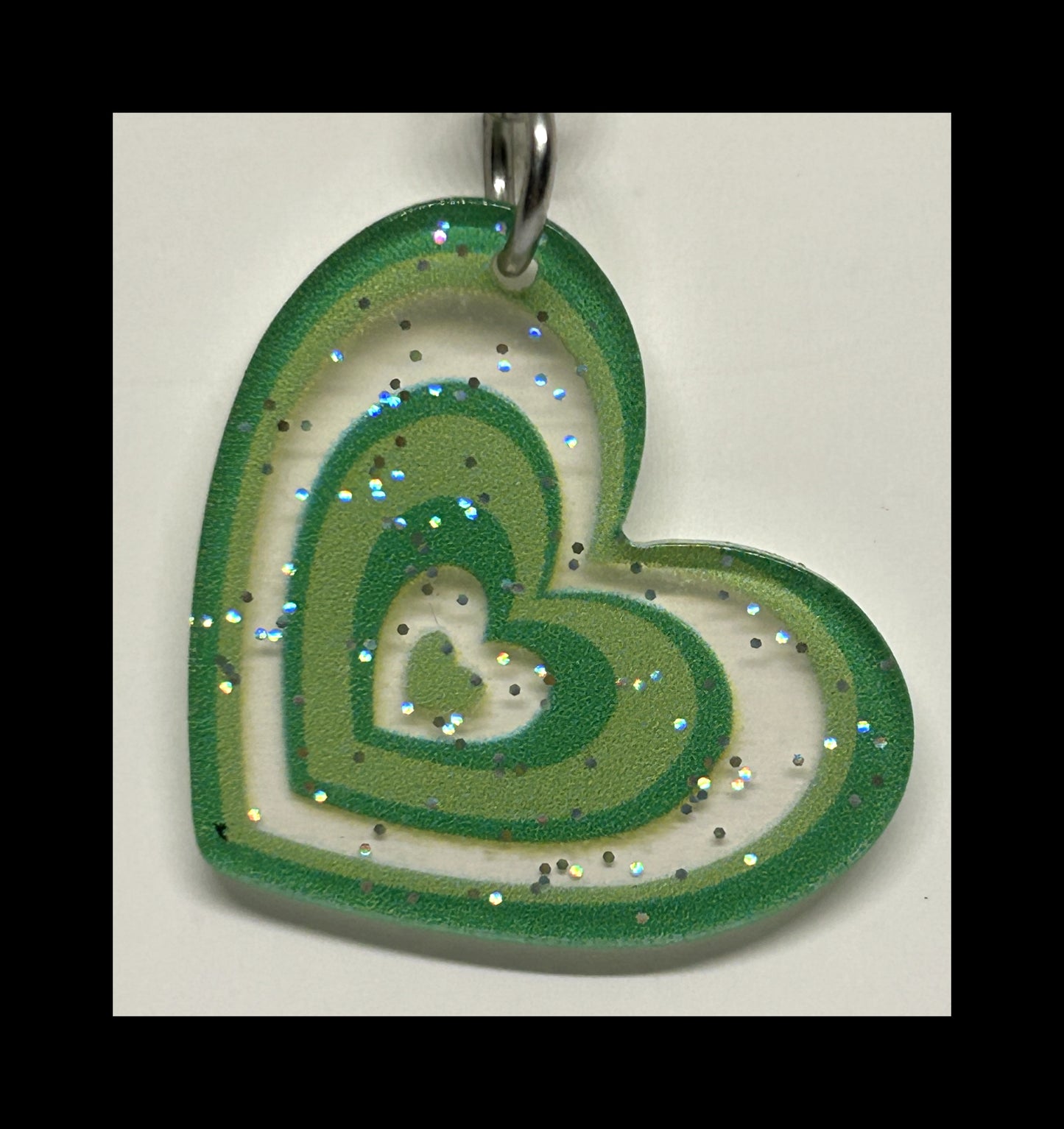 Acrylic heart keychains