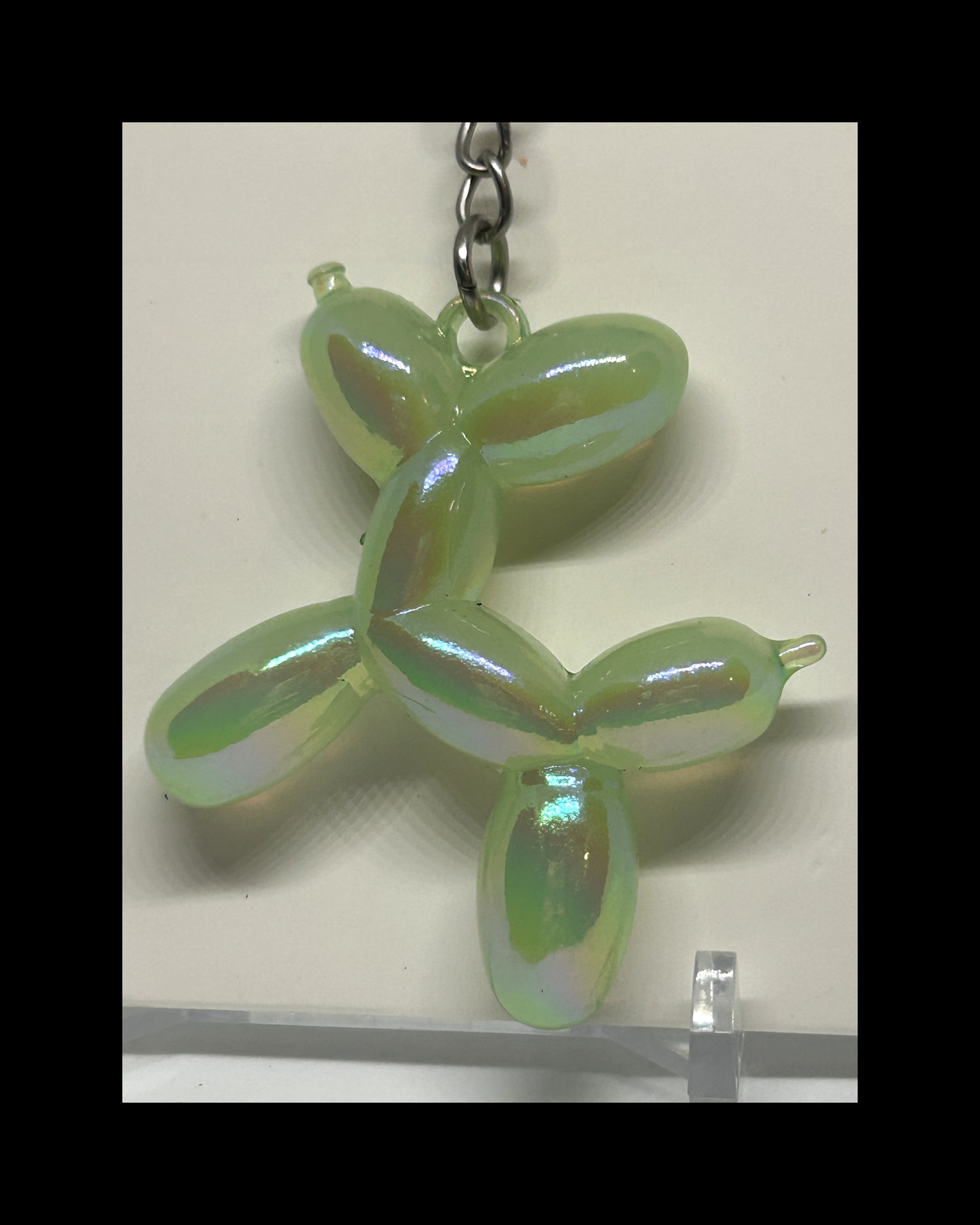 Milky balloon dog keychains