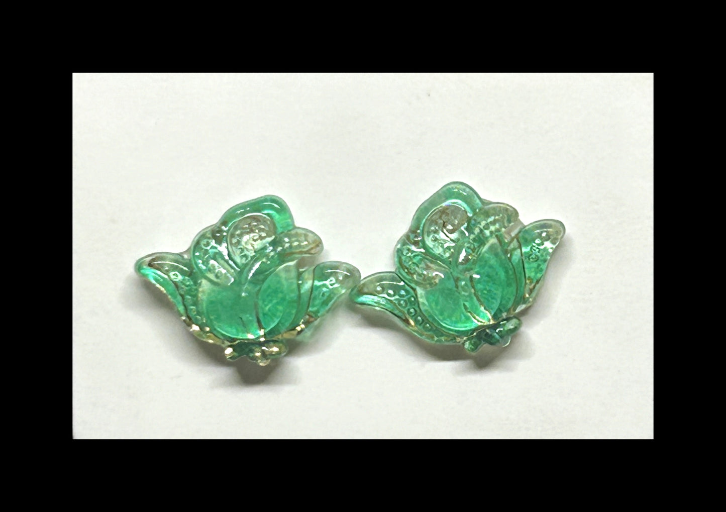 Closed rose stud earrings