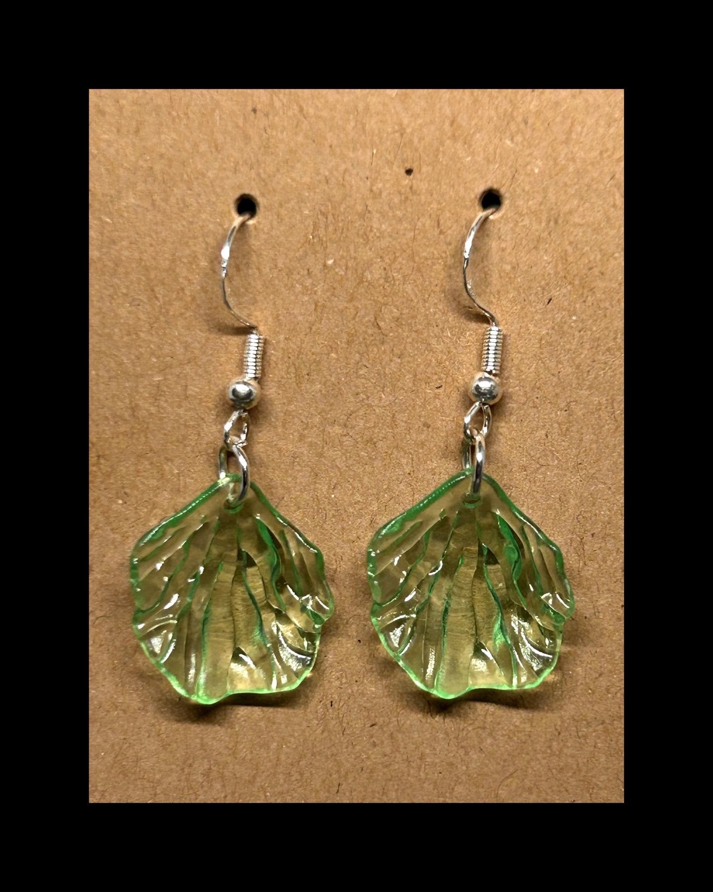 Leaf dangle earrings
