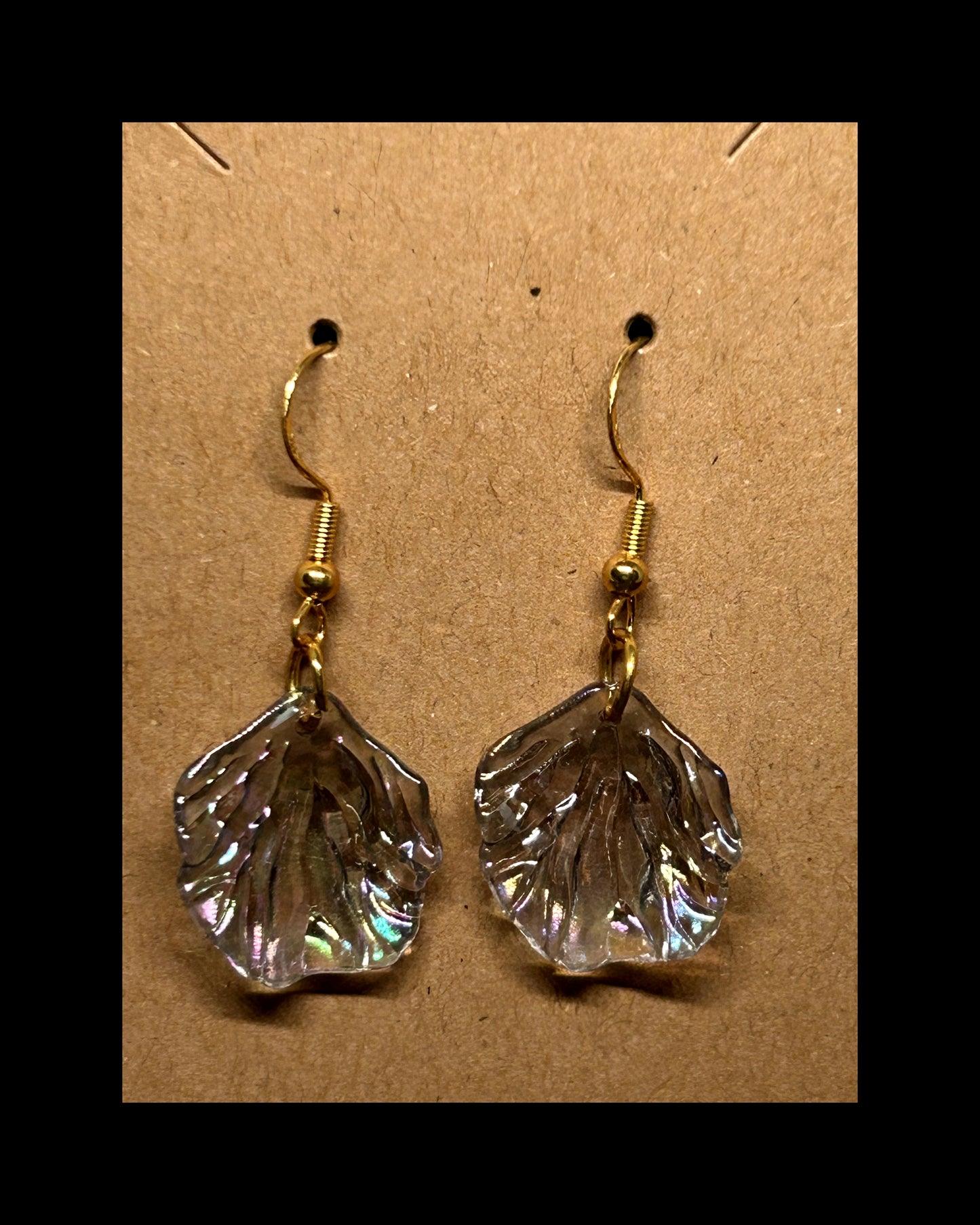 Leaf dangle earrings