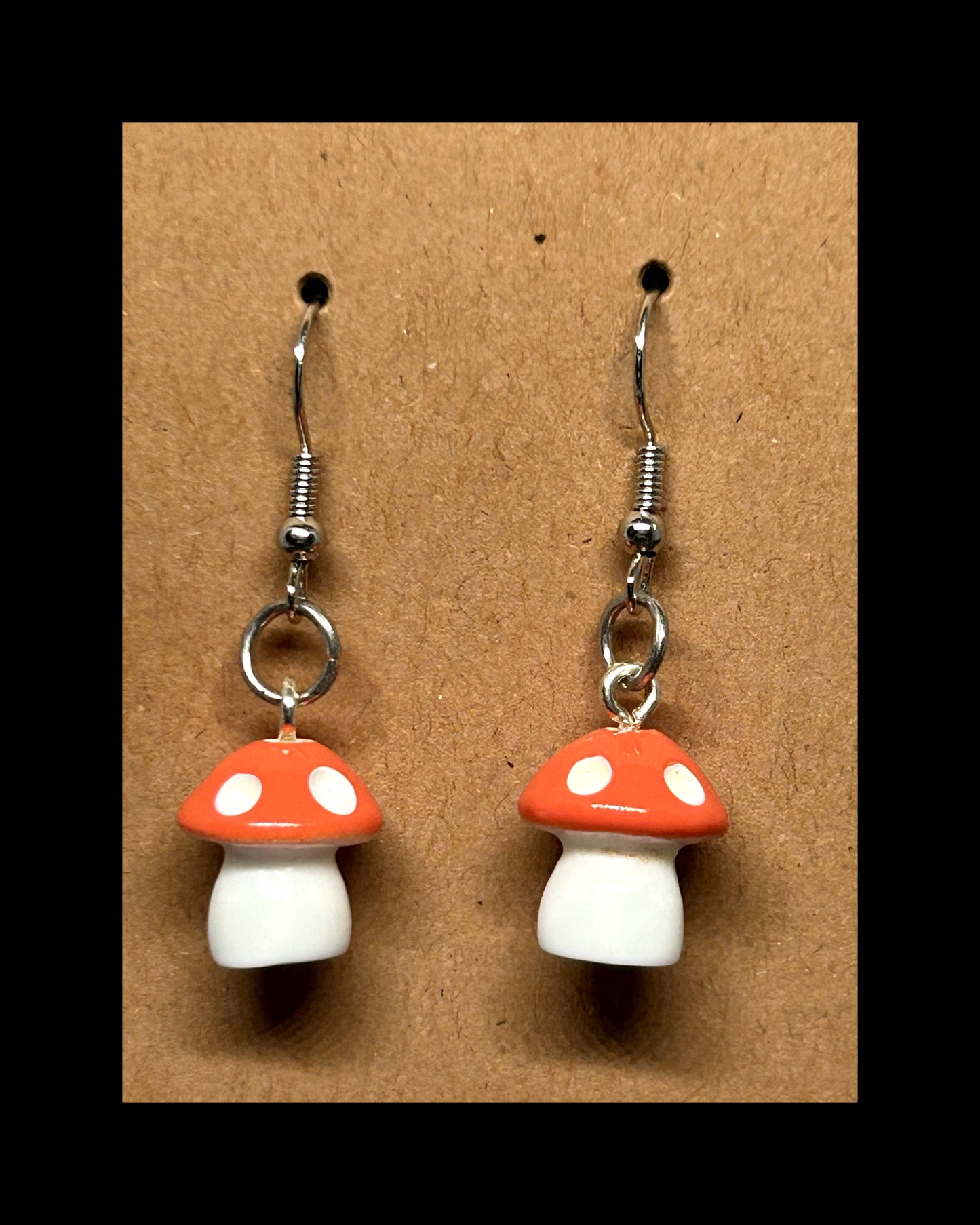 Mushroom dangle earrings