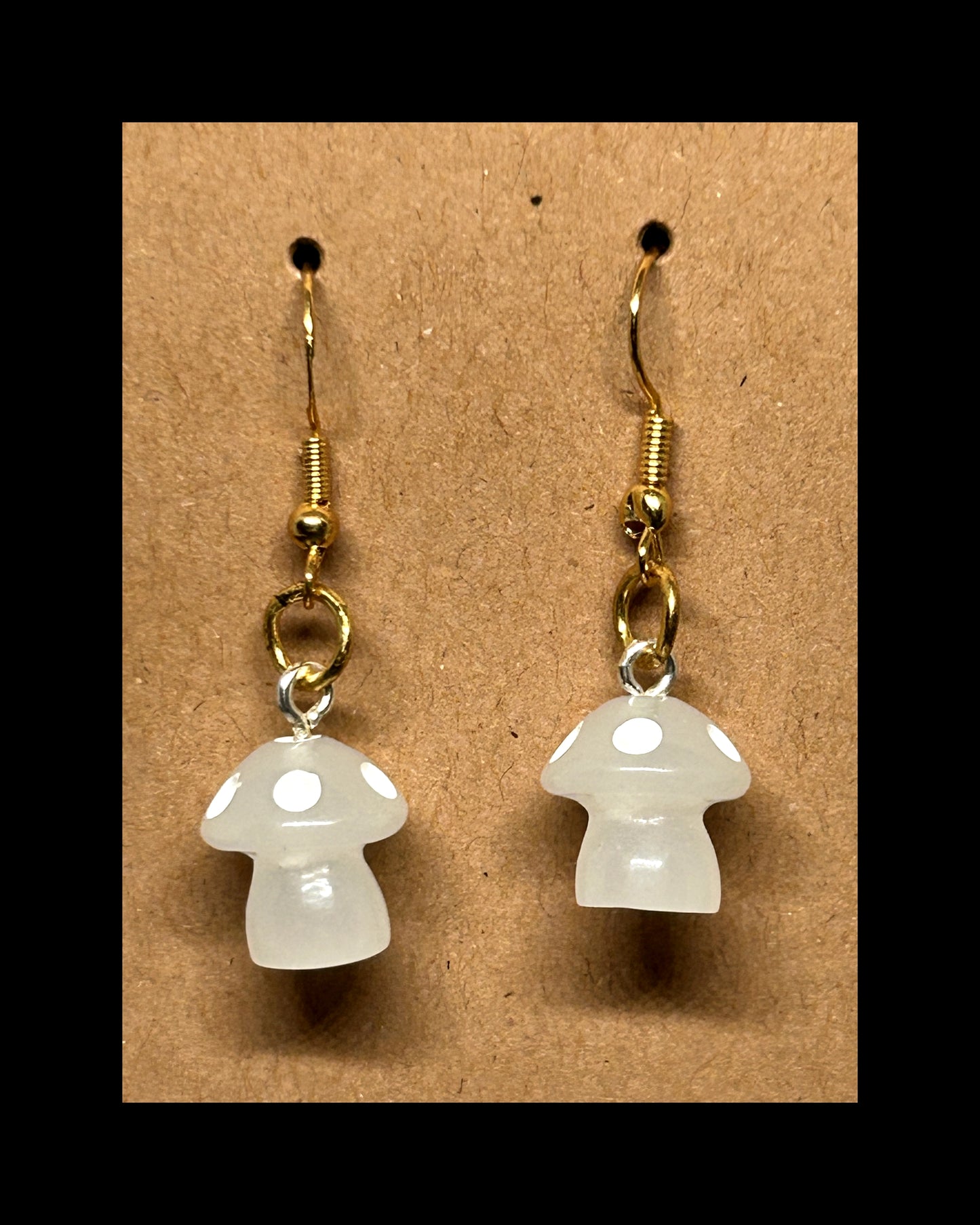 Mushroom dangle earrings
