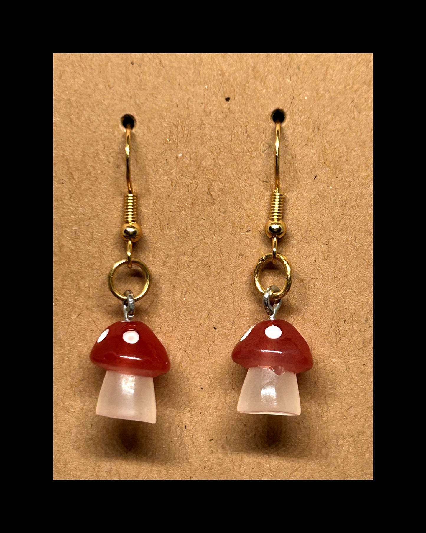 Mushroom dangle earrings