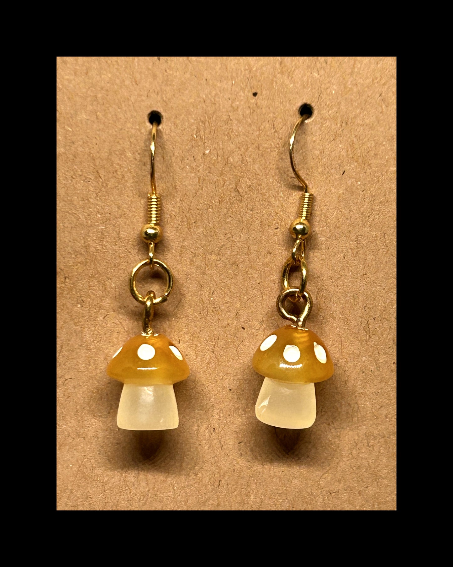 Mushroom dangle earrings