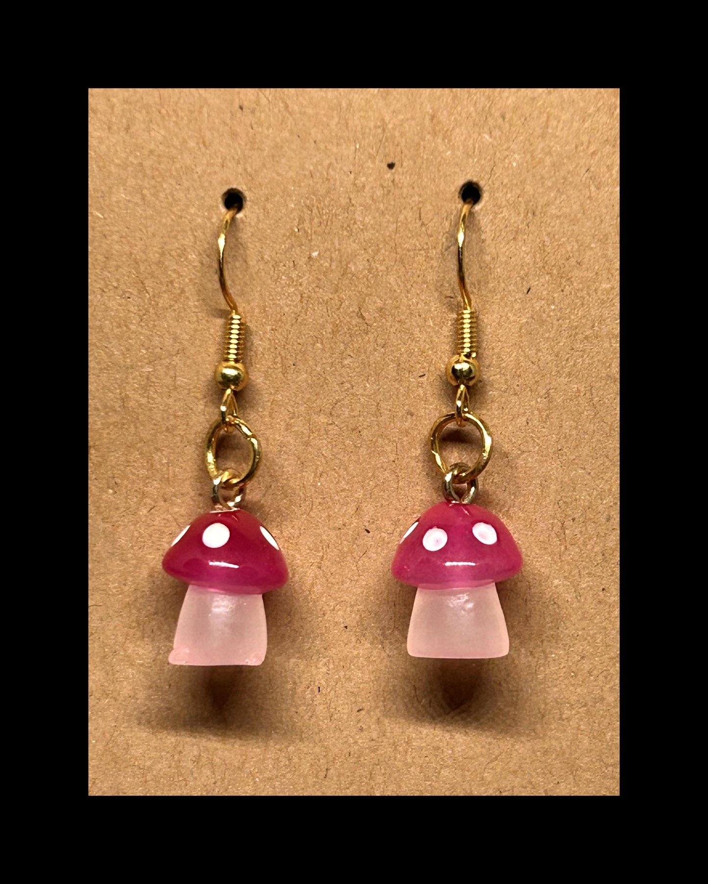 Mushroom dangle earrings