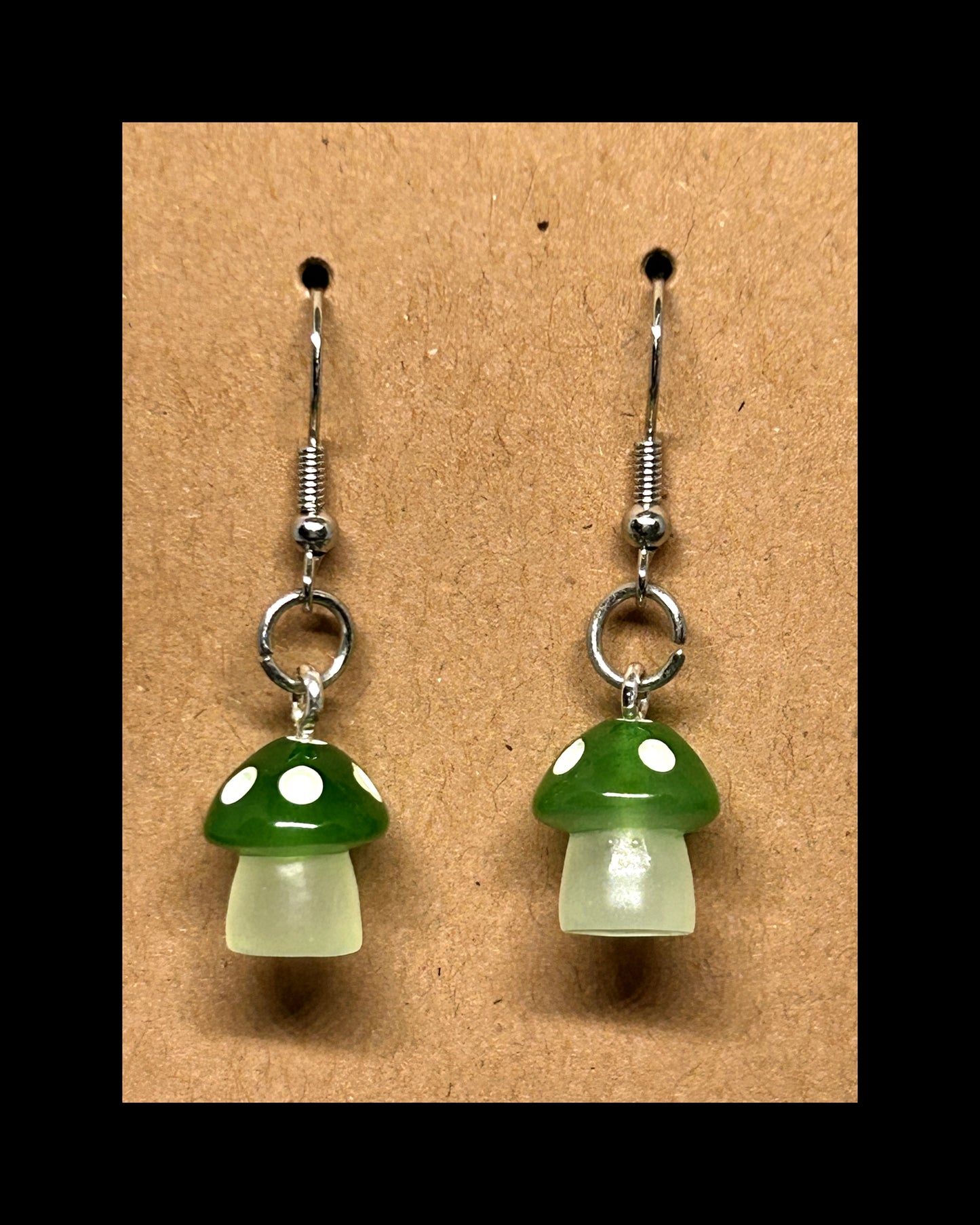 Mushroom dangle earrings