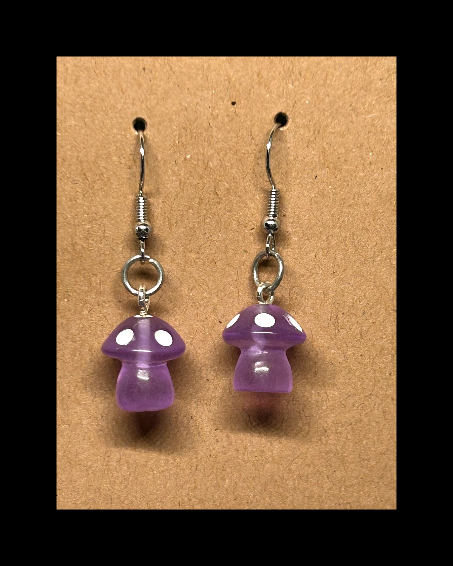 Mushroom dangle earrings