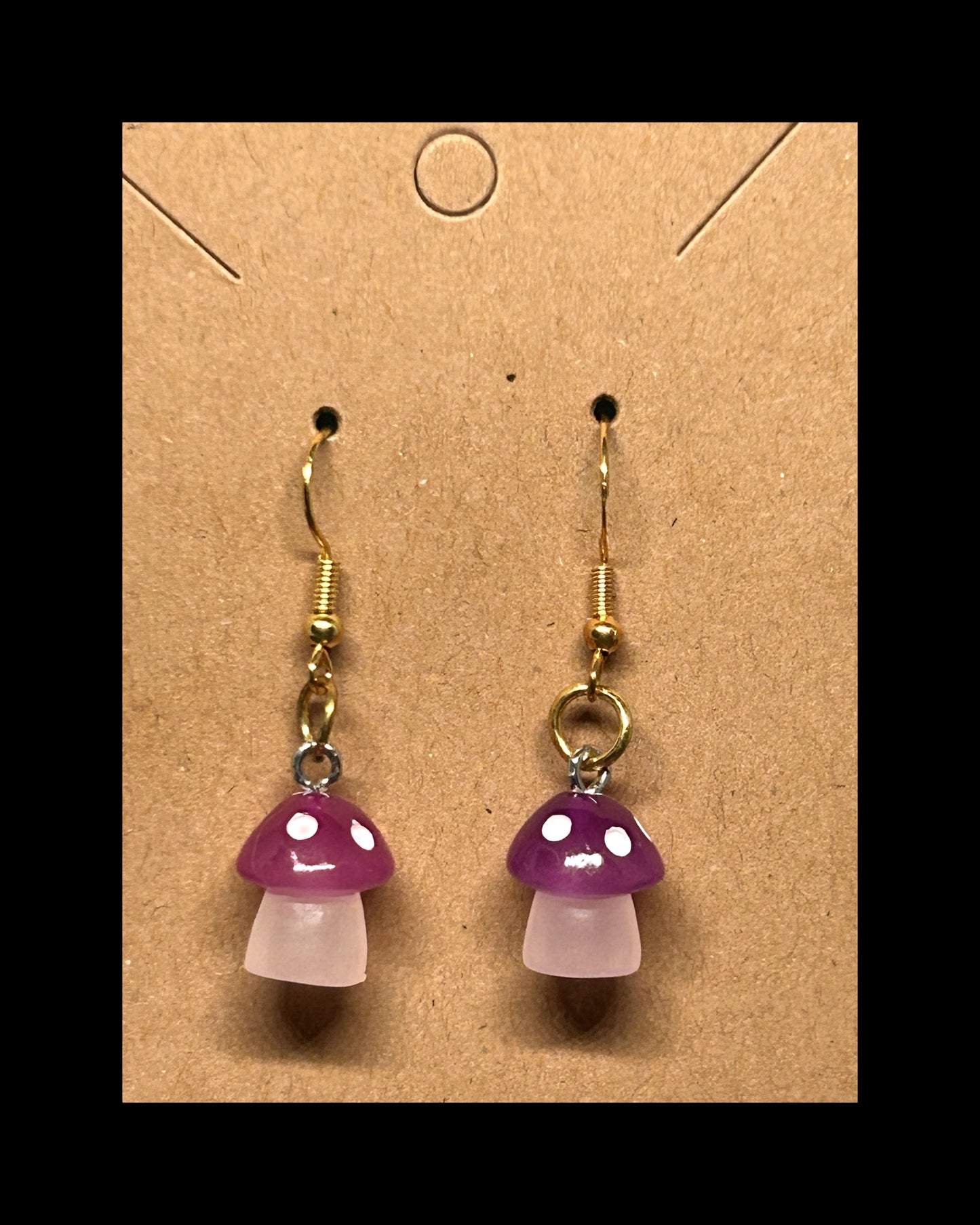 Mushroom dangle earrings
