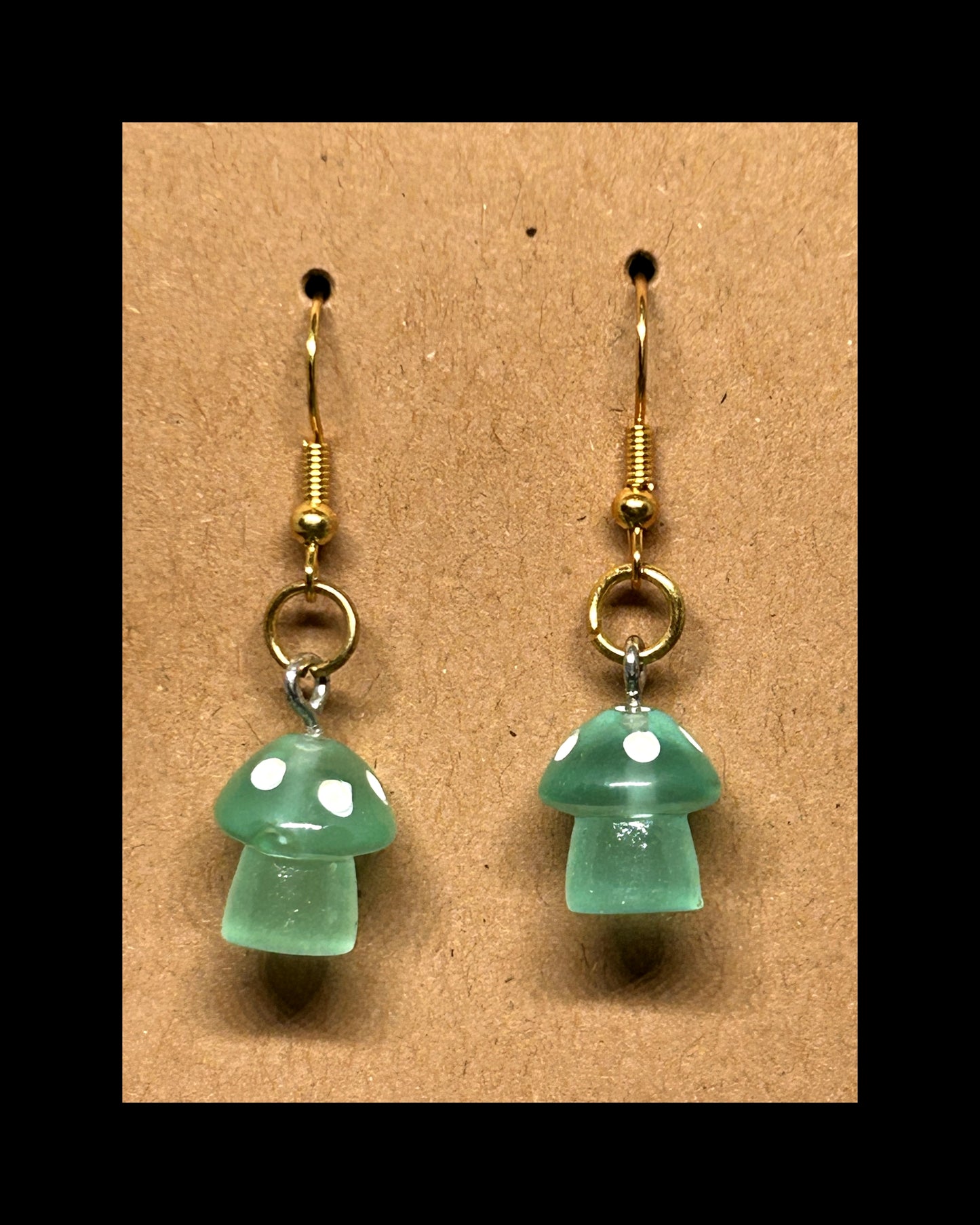 Mushroom dangle earrings