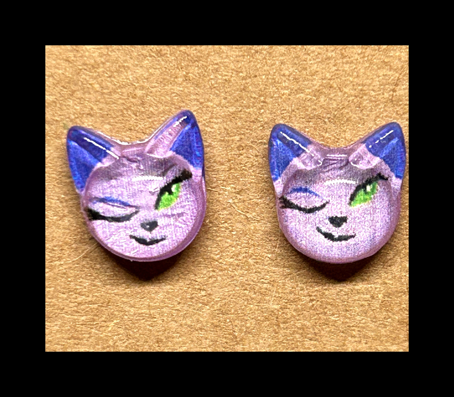 Cat stud earrings
