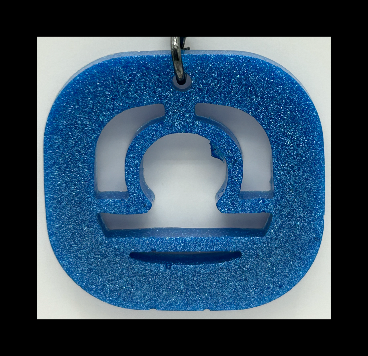 Cracked ice resin zodiac keychains