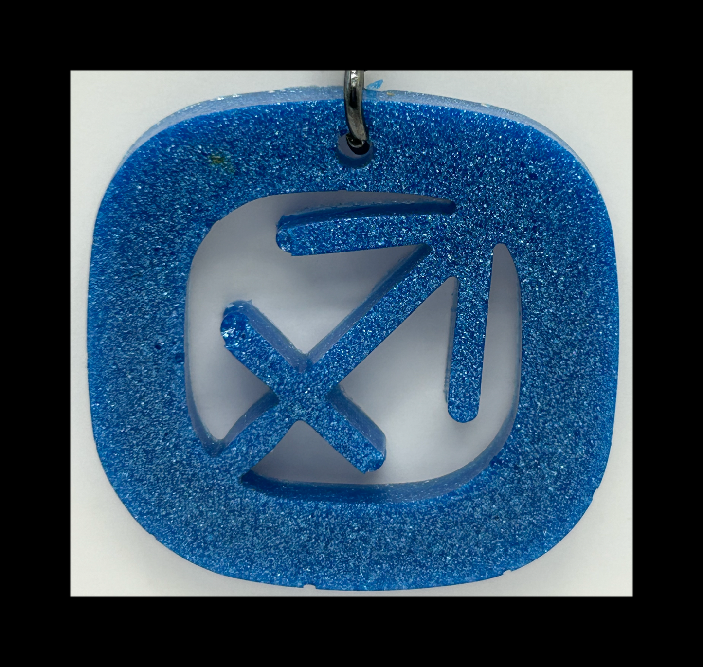 Cracked ice resin zodiac keychains