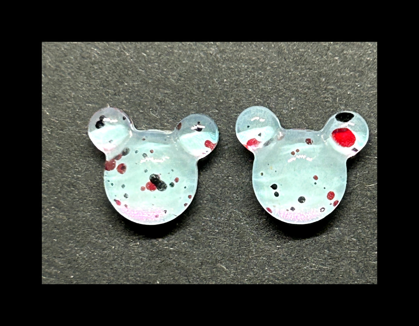 Pastel mouse stud earrings