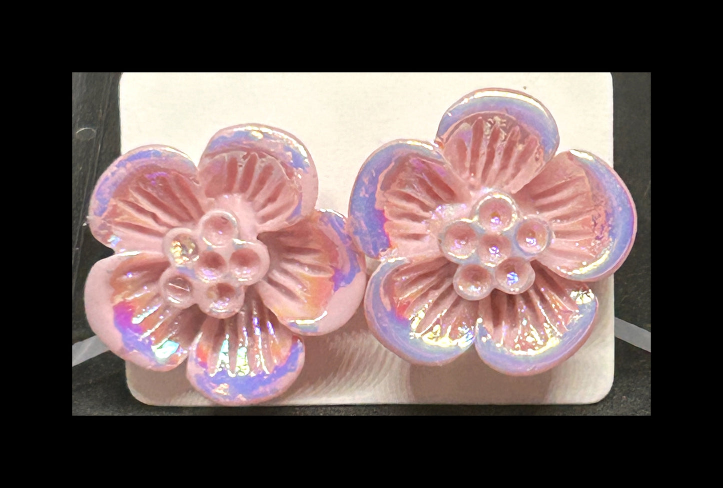 Misc floral stud earrings