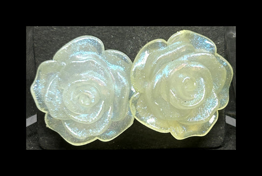 White rose studs