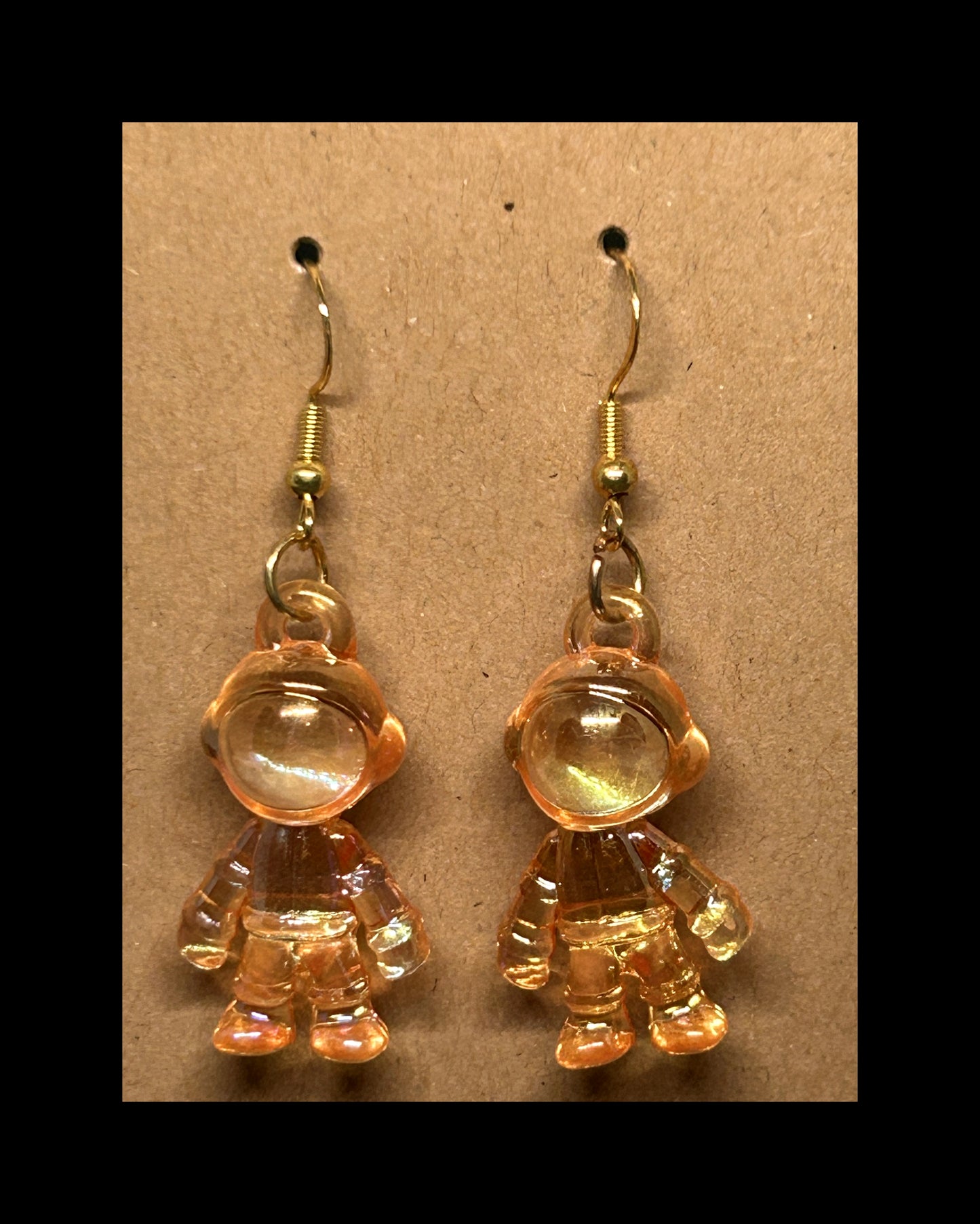 Astronaut dangle earrings