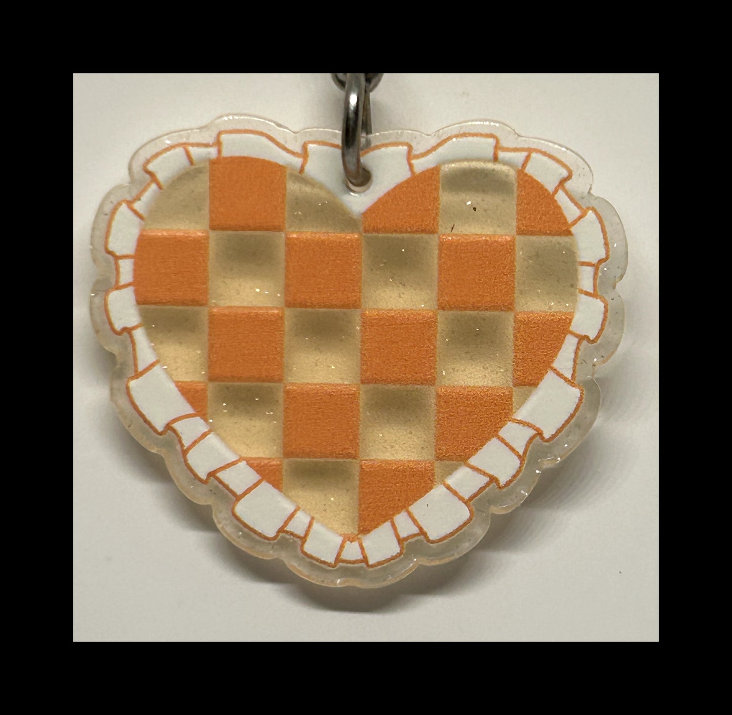 Acrylic heart keychains