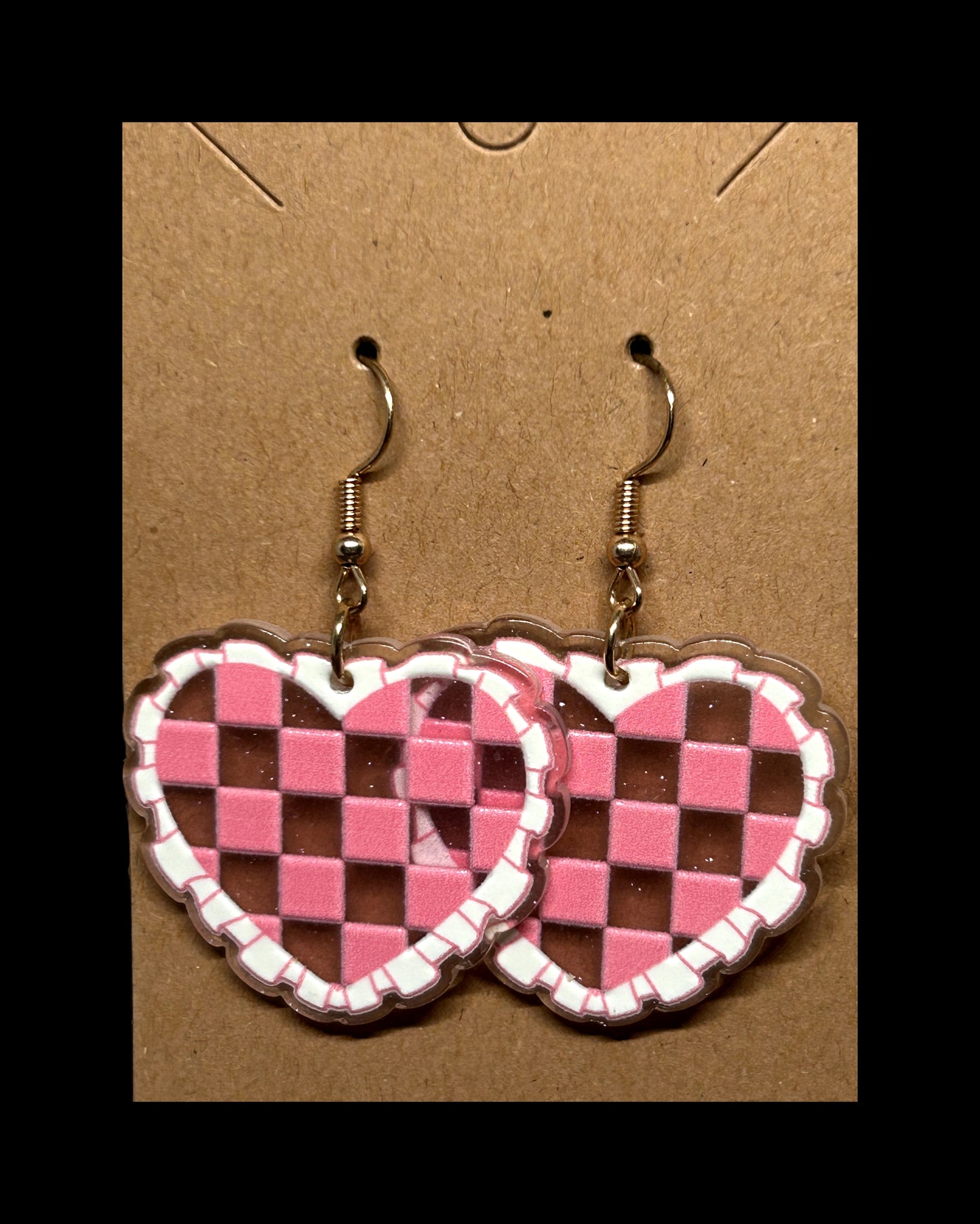 Acrylic dangle earrings
