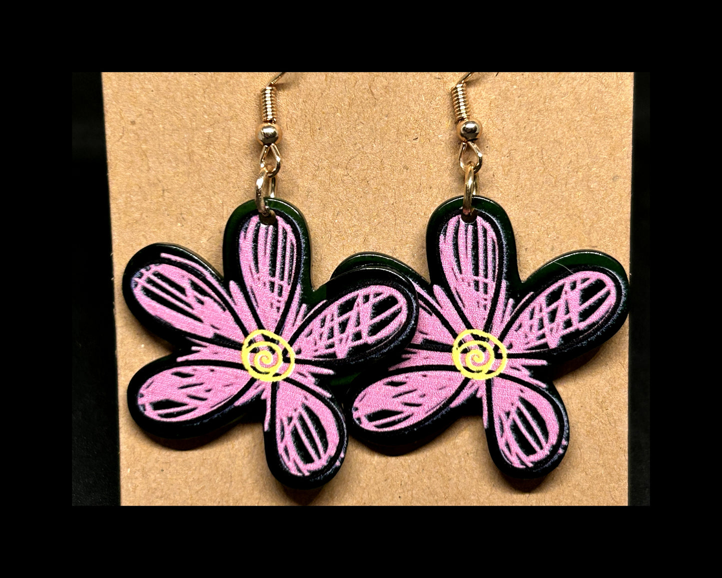 Acrylic dangle earrings