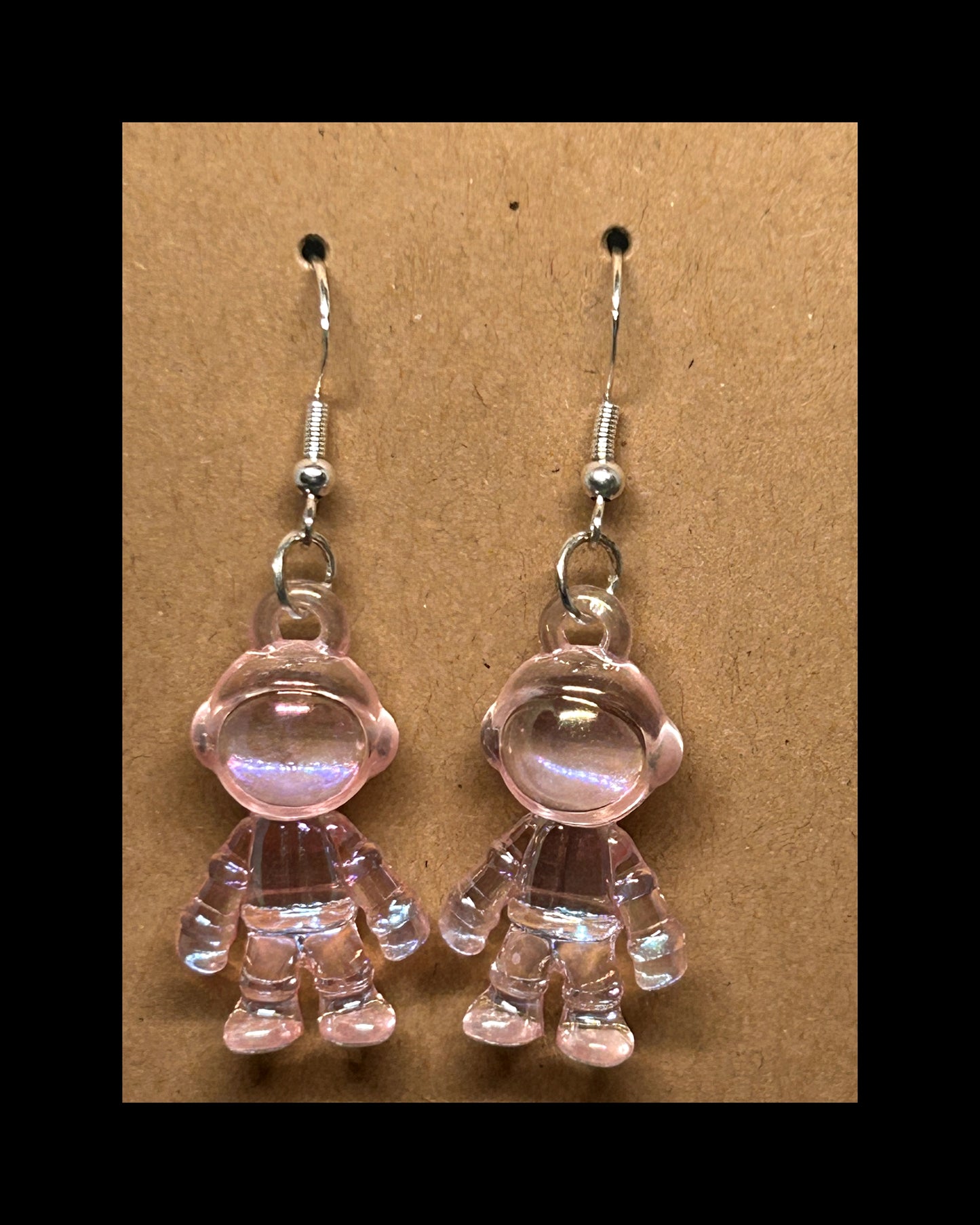 Astronaut dangle earrings