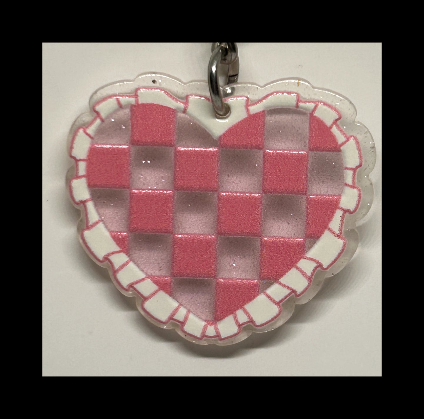 Acrylic heart keychains
