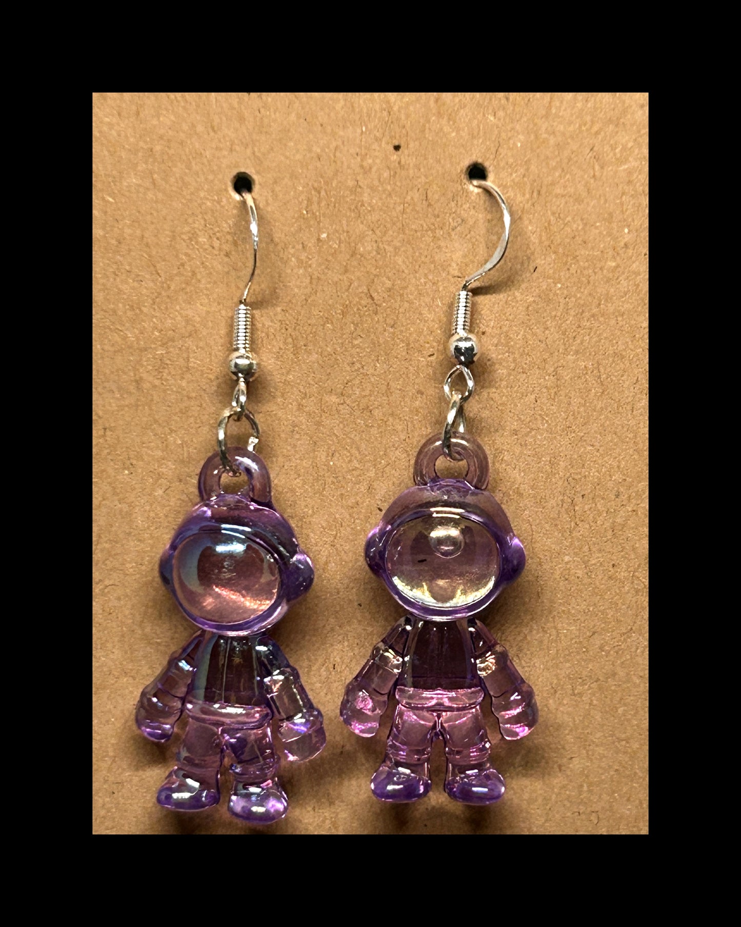 Astronaut dangle earrings