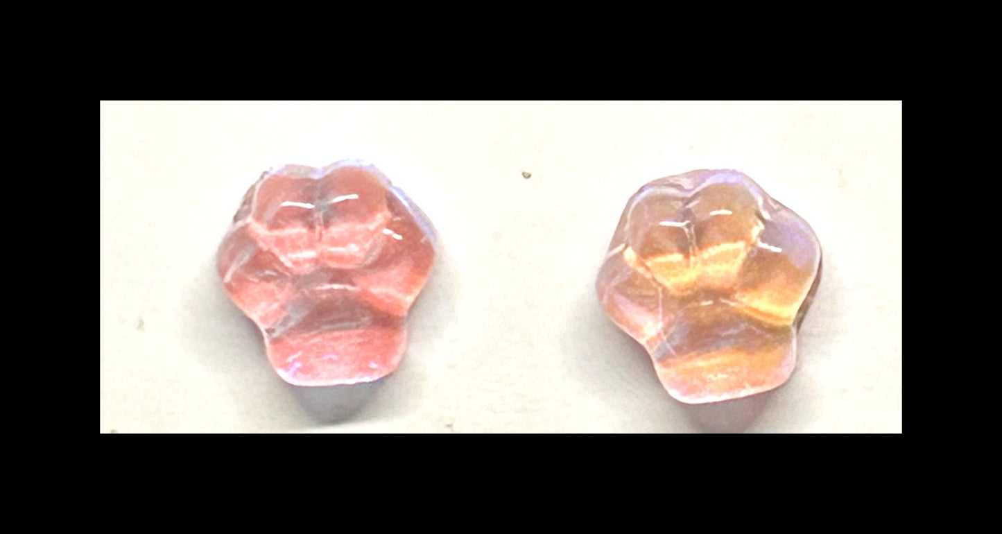 Pastel paw stud earrings