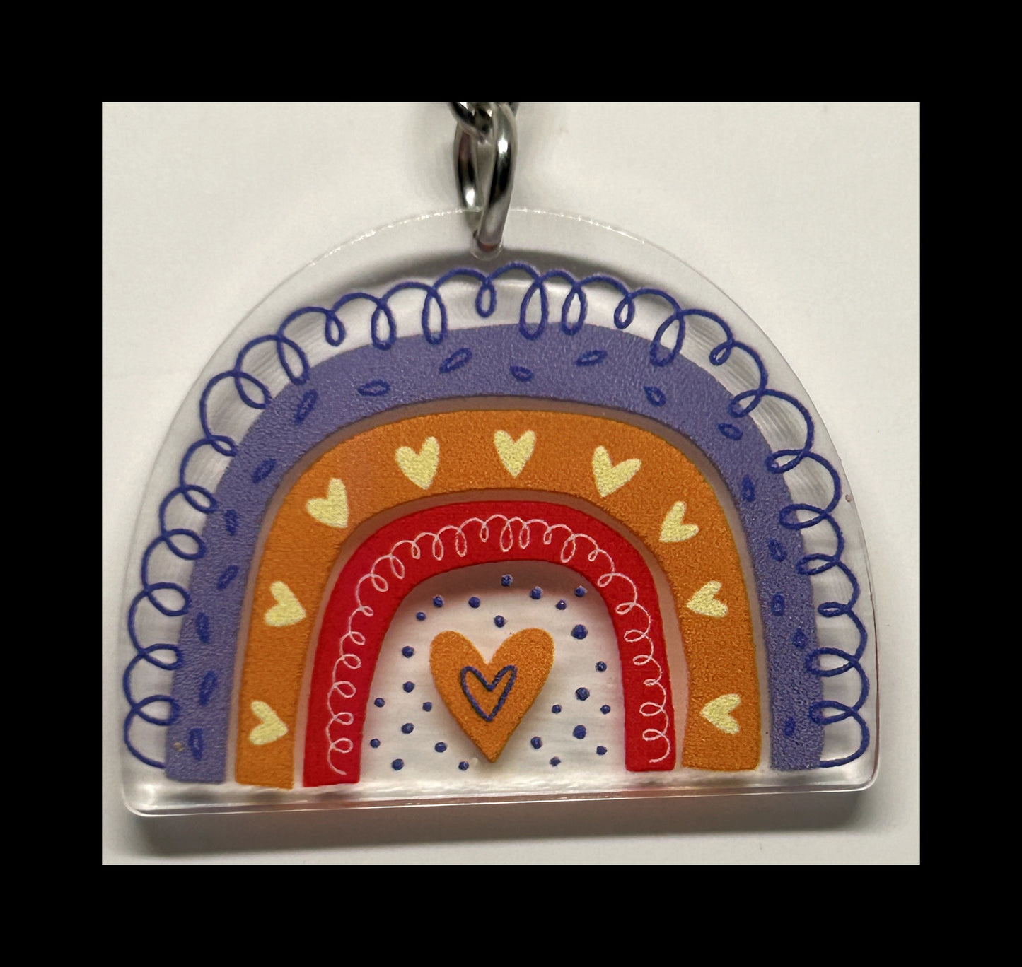 Acrylic rainbow keychains