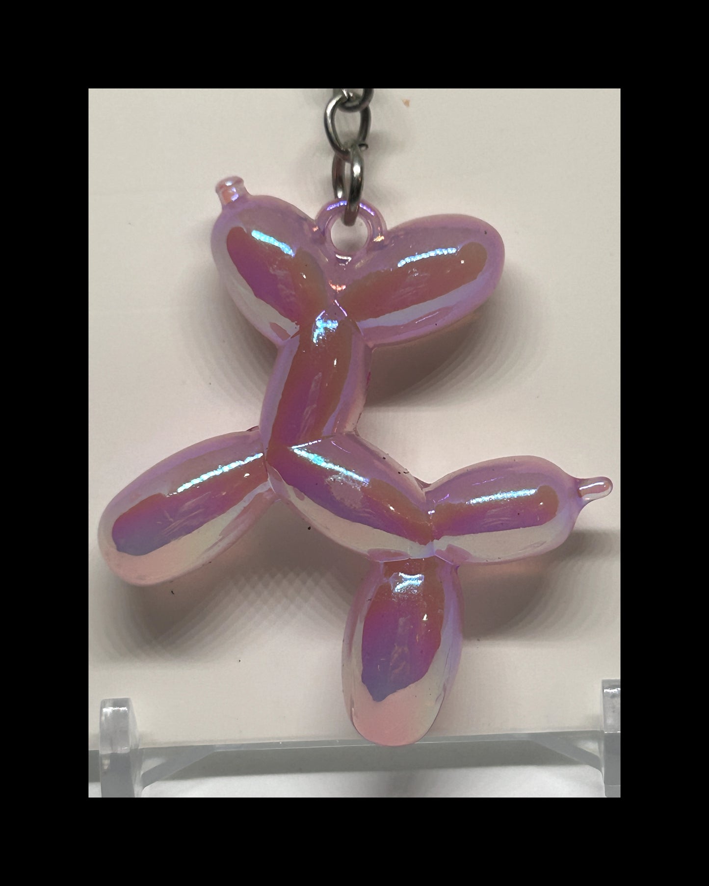 Milky balloon dog keychains